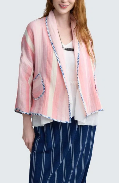 Luukaa Sorrel Reversible Muslin Jacket In Pink