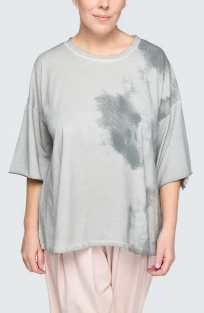 Luukaa Thalia Garment-dyed Top In Gray