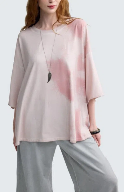 Luukaa Thalia Garment-dyed Top In Pink