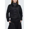 Luukaa Umbra Cropped Structured Jacket In Black