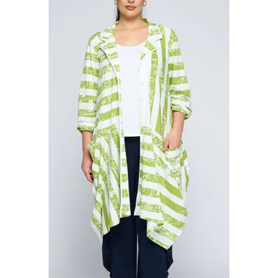 Luukaa Vespera Striped Voluminous Jacket In Multi