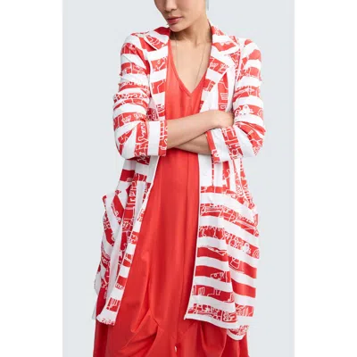 Luukaa Vespera Striped Voluminous Jacket In Multi