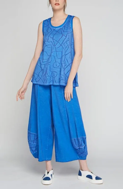 Luukaa Viva Cotton Jersey Pants In Blue