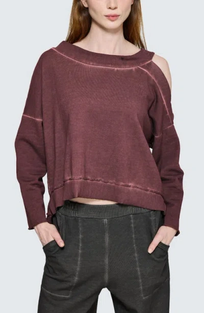 Luukaa Yara One-shoulder Pullover In Brown