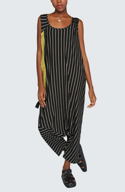 Luukaa Zara Striped Viscose Jersey Jumpsuit In Multi