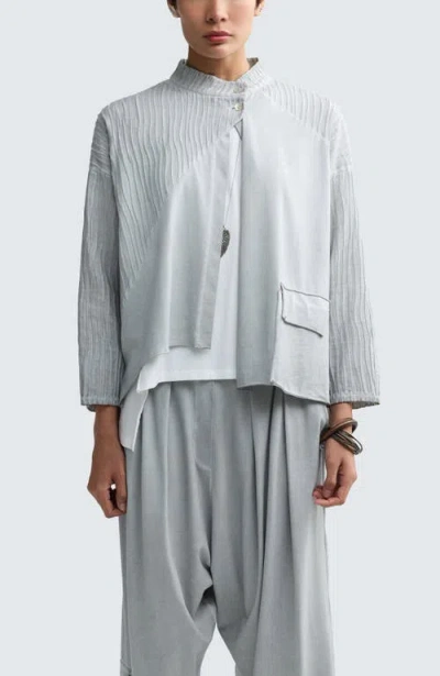 Luukaa Zaya Hybrid Boxy Jacket In Gray