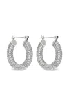 Luv Aj Baby Amalfi Pavé-setting Hoop Earrings In Metallic