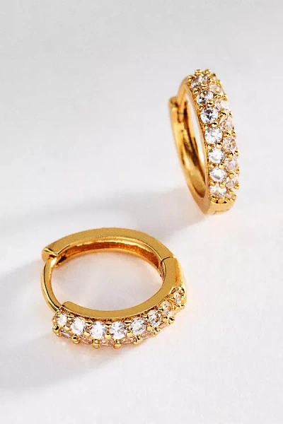 Luv Aj Baby Pavé Huggie Earrings In Gold