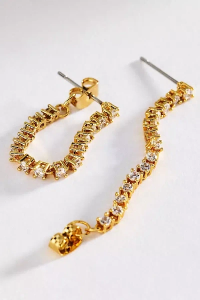 Luv Aj Ballier Chain Studded Earrings In Gold