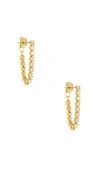 Luv Aj Ballier Chain Hoop Earrings In 金色