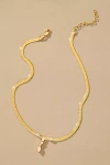Luv Aj Bianca Drop Crystal Snake Chain Necklace In Gold