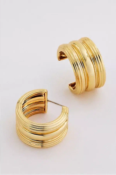 Luv Aj Canyon Hoop Earrings In Gold
