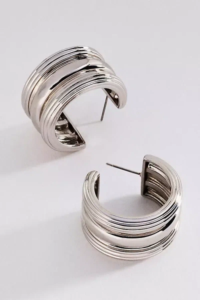 Luv Aj Canyon Hoop Earrings In Metallic