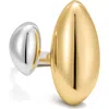 Luv Aj Chroma Two-tone Orb Open Ring In Gold