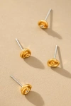 Luv Aj Coquille Earrings, Set Of 2 In Gold
