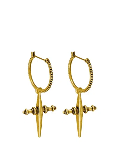 Luv Aj Cross-hoops Earrings In Gold