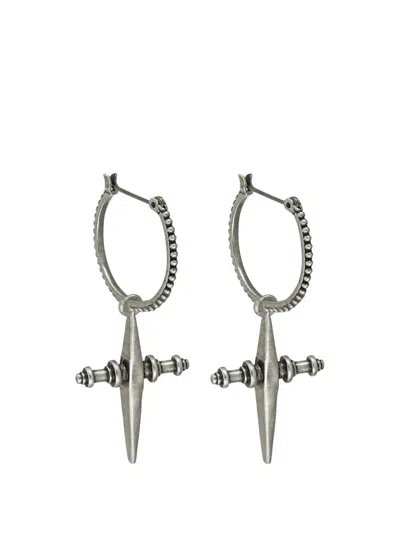 Luv Aj Cross-hoops Earrings In Metallic