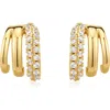 Luv Aj Cubic Zirconia Huggie Earrings