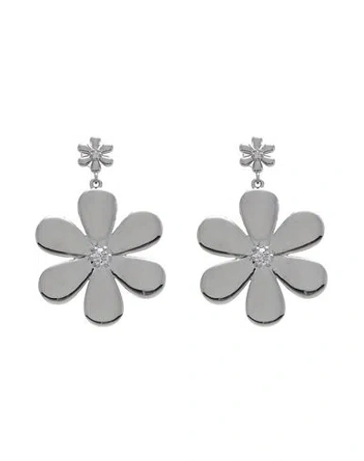 Luv Aj Daisy Statement Earring- Silver Woman Earrings Silver Size - Brass, Crystal