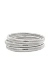 Luv Aj Flex-snake Chain Bracelet Set (set Of Three) In Metallic