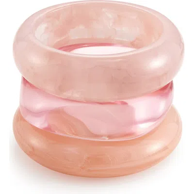Luv Aj Formentera Bangle Set In Pink