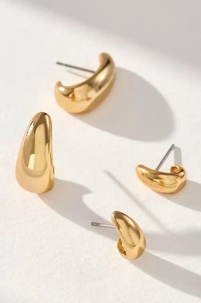 Luv Aj Hoop Earrings, Set Of 2