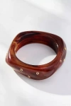 Luv Aj Ibiza Lucite Cuff Bangle In Brown