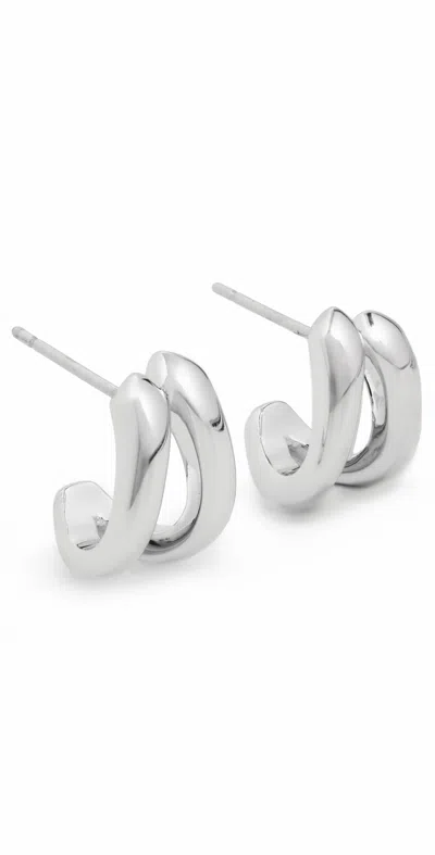 Luv Aj Layla Split Hoops Silver