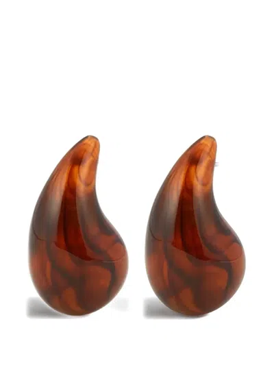 Luv Aj Lucite Gia Drop Earrings In Brown