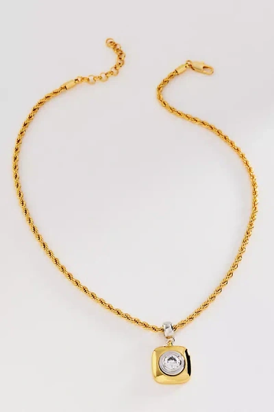 Luv Aj Luna Bezel Pendant Necklace In Gold