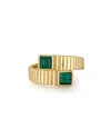 Luv Aj Malachite Wrap Ring In Gold