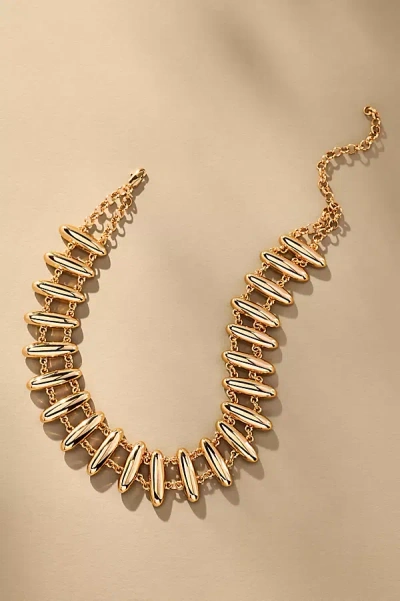 Luv Aj Milan Bead Stud Chocker Necklace In Gold