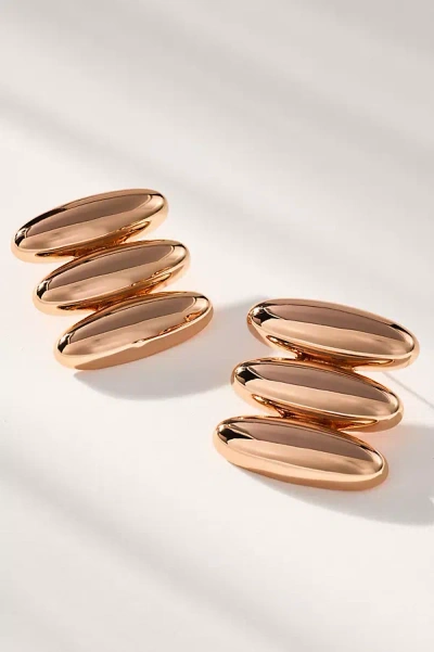 Luv Aj Milan Bead Stud Earrings In Gold