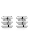 Luv Aj Milan Stud Earrings In Silver