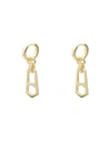 Luv Aj Mini Zipper Huggies- Gold Woman Earrings Gold Size - Metal, 585/1000 Gold Plated In Gold