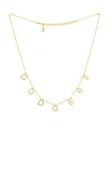 Luv Aj Mlb Dodgers Charm Letter Necklace In Gold