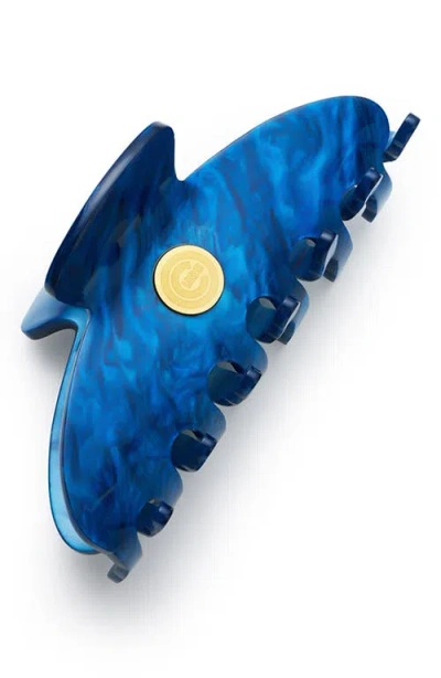 Luv Aj Mlb Los Angeles Dodgers Logo Claw Clip In Blue