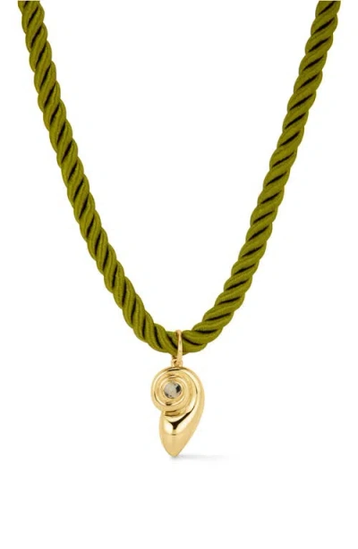 Luv Aj Palma Shell Cord Necklace In Gold