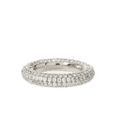 Luv Aj Pave Amalfi Ring In Silver In White