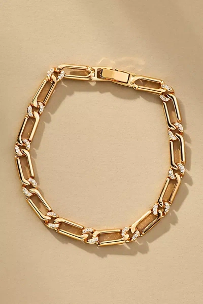 Luv Aj Pavé Link Bracelet In Gold