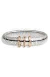 Luv Aj Pavé Trio Snake Chain Bracelet In Silver