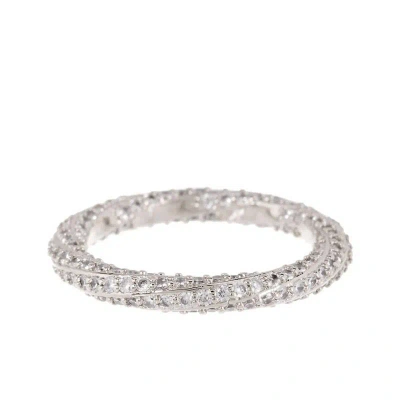 Luv Aj Pave Twisted Ring In Grey