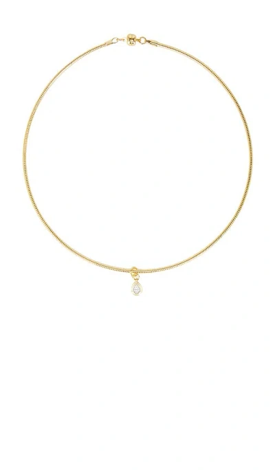 Luv Aj Pear Charm Snake Chain Necklace In 골드