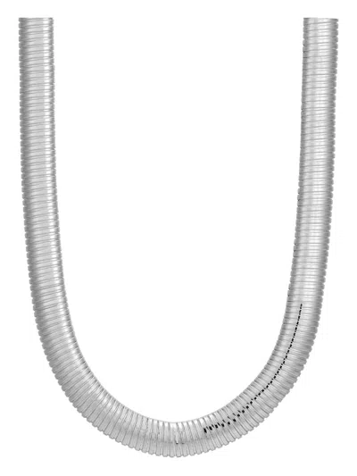 Luv Aj Ribbed Snake-effect Chain Necklace In Neutral
