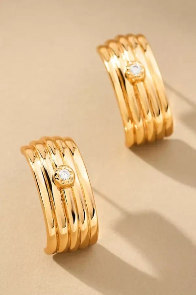 Luv Aj Ridge Positano Earrings In Gold