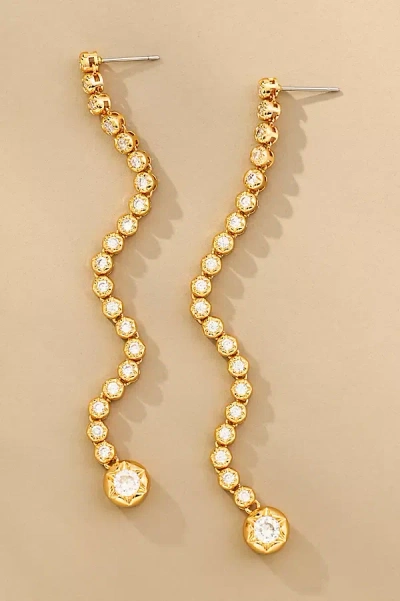 Luv Aj Rose Bud Drop Earrings In Gold