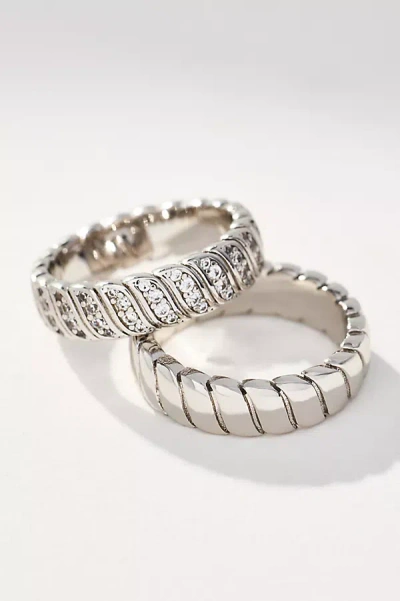 Luv Aj Snake Chain Rings, Set Of 2