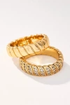Luv Aj Snake Chain Rings, Set Of 2