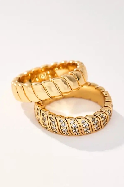 Luv Aj Snake Chain Rings, Set Of 2