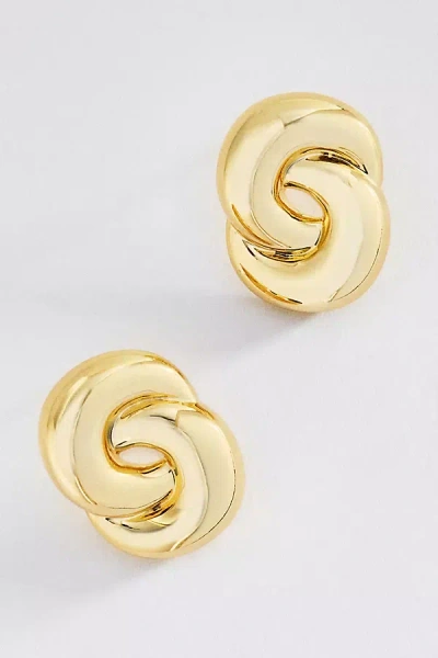 Luv Aj Solstice Knot Post Earrings In Gold
